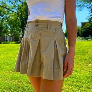Ralph Lauren Pleated Khaki Mini Skirt